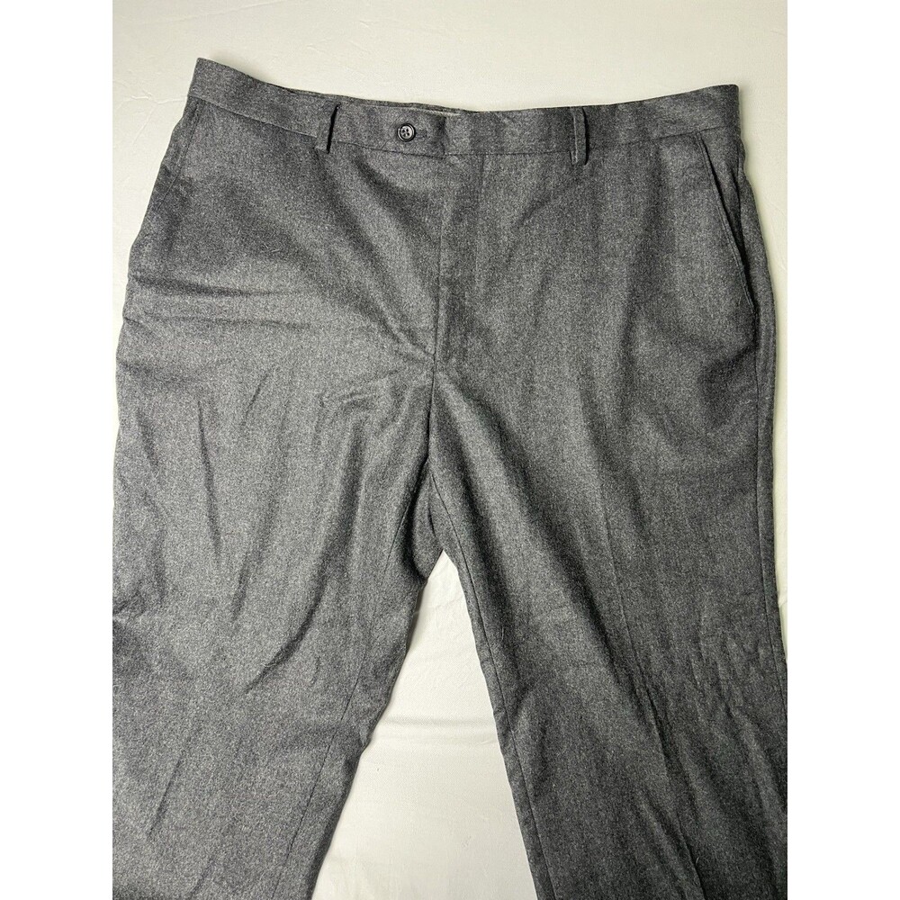 JOS A BANK Reserve 100% Wool Gray Flat Front Dress Pants 40x30